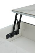 Marble lift top contemporary white coffee table by ESF additional picture 6