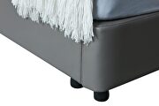 Stylish lift storage bed in gray leather by ESF additional picture 15