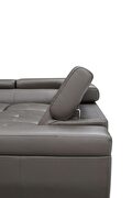 Contemporary dark gray leather sectional by ESF additional picture 6