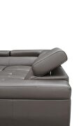 Contemporary dark gray leather sectional by ESF additional picture 7