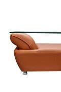Orange leather stylish modern low-profile sofa by ESF additional picture 16