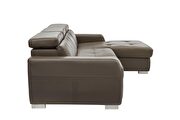 Contemporary gray / brown  leather sectional w/ bed by ESF additional picture 14