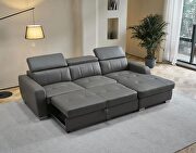 Contemporary gray  leather sectional w/ bed by ESF additional picture 6