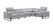 Contemporary modular style light gray leather recliner sectional by ESF additional picture 13