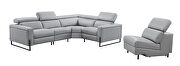 Contemporary modular style light gray leather recliner sectional by ESF additional picture 15