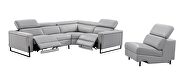 Contemporary modular style light gray leather recliner sectional by ESF additional picture 16