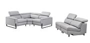 Contemporary modular style light gray leather recliner sectional by ESF additional picture 17