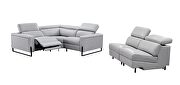 Contemporary modular style light gray leather recliner sectional by ESF additional picture 18