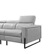 Contemporary modular style light gray leather recliner sectional by ESF additional picture 6