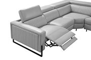 Contemporary modular style light gray leather recliner sectional by ESF additional picture 8