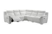 White leather sectional w/ 2 recliners by ESF additional picture 2