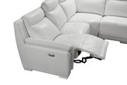 White leather sectional w/ 2 recliners by ESF additional picture 4