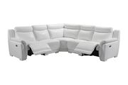 White leather sectional w/ 2 recliners by ESF additional picture 7