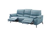 Blue leather electric recliner sofa by ESF additional picture 11