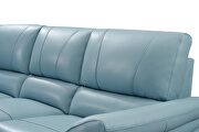 Blue leather electric recliner sofa by ESF additional picture 12