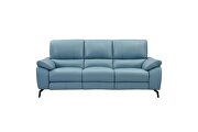 Blue leather electric recliner sofa by ESF additional picture 13