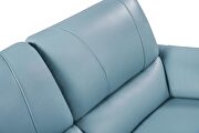 Blue leather electric recliner sofa by ESF additional picture 7