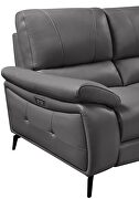 Gray leather electric recliner sofa by ESF additional picture 11