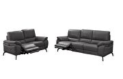 Gray leather electric recliner sofa by ESF additional picture 4