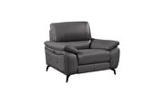 Gray leather electric recliner chair by ESF additional picture 2