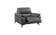 Gray leather electric recliner chair by ESF additional picture 3