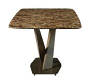 Golden marble top contemporary style dining table additional photo 5 of 6