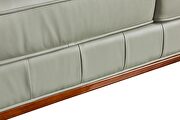 Gray leather / brown / gold accents living room sofa by ESF additional picture 17