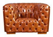 Deeply tufted custom made leather sofa by ESF additional picture 2