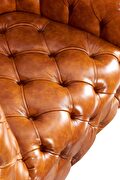 Deeply tufted custom made leather sofa additional photo 5 of 15