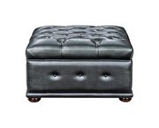 Deeply tufted custom made gray leather sofa by ESF additional picture 11