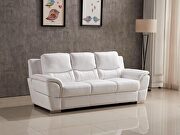 White top grain leather / eco leather couch by ESF additional picture 3