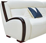 White leather cozy stylish living room sectional additional photo 2 of 9