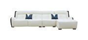 White leather cozy stylish living room sectional by ESF additional picture 6