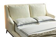Contemporary off white leather bed by ESF additional picture 11