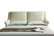 Contemporary off white leather bed by ESF additional picture 14