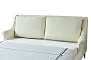 Contemporary off white leather bed by ESF additional picture 8
