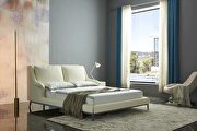 Contemporary off white leather bed by ESF additional picture 9