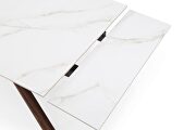 Contemporary marble-like top dining table w/ extensions by ESF additional picture 9