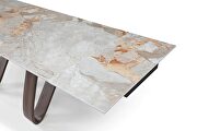 Ultra-contemporary dining table w/ extensions and marble top by ESF additional picture 6