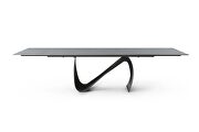 Dark ceramic dining table w/ extension by ESF additional picture 2