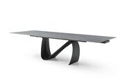 Dark ceramic dining table w/ extension by ESF additional picture 3