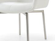 White pu leather dining chair by ESF additional picture 5