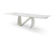 White ceramic dining table w/ extensions by ESF additional picture 2