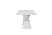 Contemporary x-base white extension dining table by ESF additional picture 9