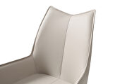 Light gray taupe eco leather swivel dining chair by ESF additional picture 6