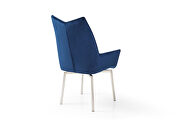Elegant blue fabric swivel dining chair by ESF additional picture 4