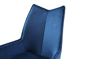 Elegant blue fabric swivel dining chair by ESF additional picture 6