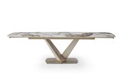 Contemporary extension dining table in golden finish by ESF additional picture 13
