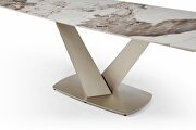 Contemporary extension dining table in golden finish by ESF additional picture 17