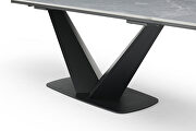 Gray ceramic top extension dining table in modern style by ESF additional picture 5